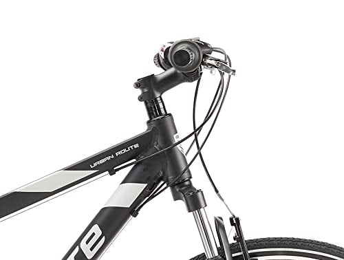 Coyote URBAN Gents's Hybrid Bike With 700C Wheels 17.5-Inch Frame, 18-Speed Shimano Gearing & Shimano EZ Fire Shifters,V-Brake, BLACK Colour