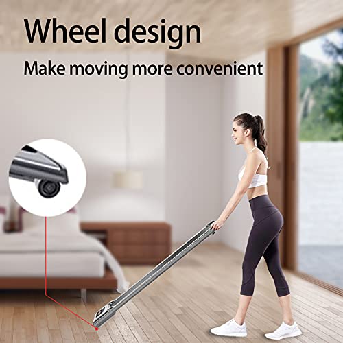 Treadmill Foldable Electric Walking Running Machine Electric Portable 1-12KM/H Adjustable,CANMALCHI Under-desk Equipment,Space-saving for Home Gym Office Workout with LCD Display,Remote Control