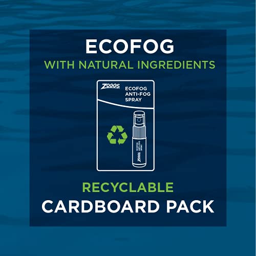 Zoggs Ecofog Lens Cleaner & Anti-fog Spray for Swimming Goggles,Green/Clear, 15ml