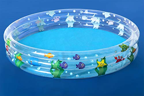 Bestway BW51004-21 BW51004-20 Inflatable Play Pool, Deep Dive 3-Ring sea theme for kids