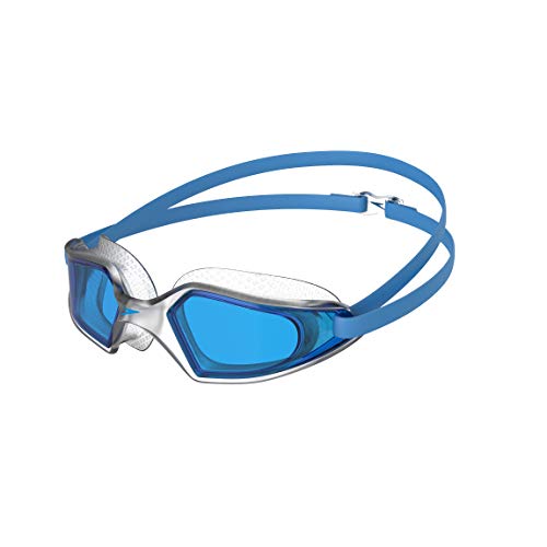 Speedo Unisex Adult Hydropulse Swimming Goggles, Pool Blue/Clear/Blue, One Size