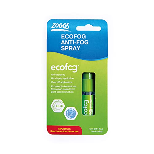 Zoggs Ecofog Lens Cleaner & Anti-fog Spray for Swimming Goggles,Green/Clear, 15ml