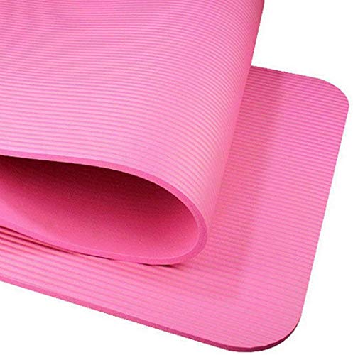 555 SFHHJSA Yoga Mat with Carrying Strap for Women Men, Extra Thicken Exercise Mat, Non-Slip Durable Workout Mat, Gymnastics Fitness Mat for Pilates Home Gym Meditation, 23.6 x 9.8 x 0.6inch (Red)