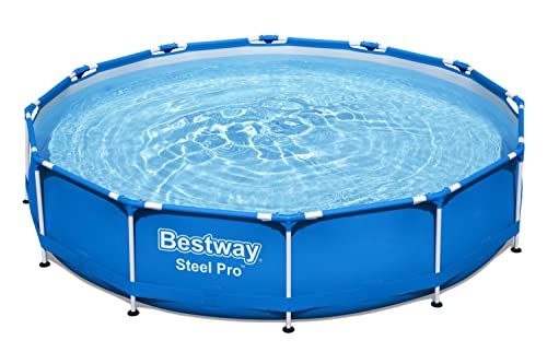 Bestway Steel Pro Framepool ohne Pumpe, rund, 366 x 76 cm Pool, Blue