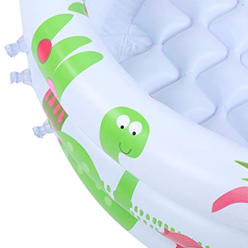 Paddling Pools for Kids Toddlers Inflatable Baby Bath Swimming Pool 60-90cm 3 Ring Paddling Pool with Inflatable Safety Bubble Floor Small Paddling Pool for Baby Toddlers Kids Garden（60cm）