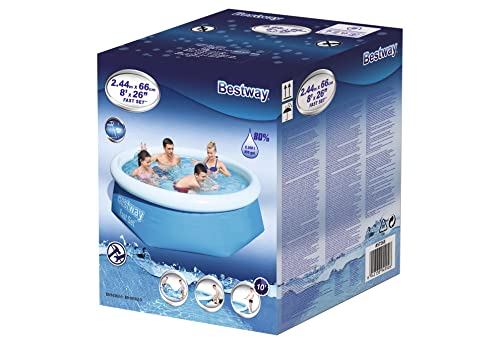 Bestway 57265 Round Kids Inflatable Paddling Pool, Fast Set, 8 ft