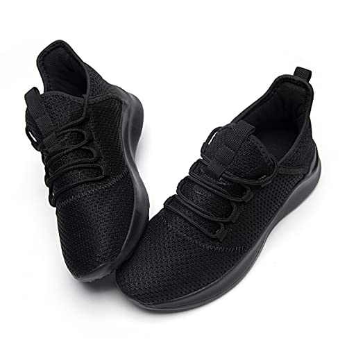 Linenghs Trainers for Women Running Shoes Ladies Trainers Lightweight Slip on Trainers Women Sport Gym Trainers Black UK 6