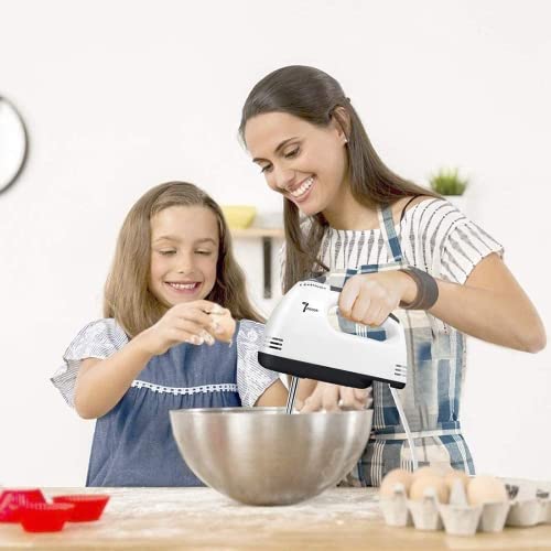 Electric Hand Mixer, Egg Beater Whisk Handheld,6 Speed Portable Small Blenders, Cake Whipping Machine,Stainless Steel Dough Whisk Kneaders for Kitchen Baking Cooking