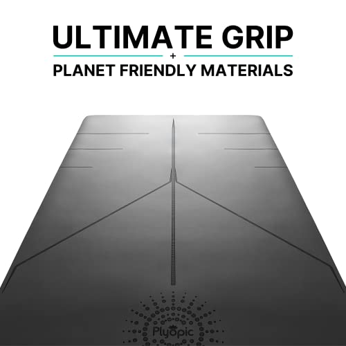 Plyopic Ultra-Grip Pro Yoga Mat – EXTREME Non-Slip Performance. Comfortable and Sweat Resistant. Alignment Line. Long, Wide, Thick. For Yoga, Pilates, Exercise, Workout, Bikram and Hot Yoga