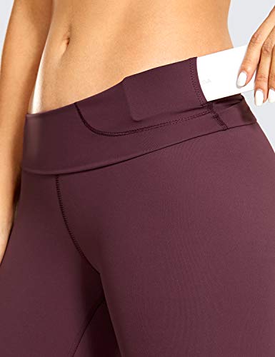 CRZ YOGA Women's Squat Proof Hugged Feeling High Waist Activewear Workout Yoga Pants Gym Leggings - 25/28 Inches Dark Russet 10