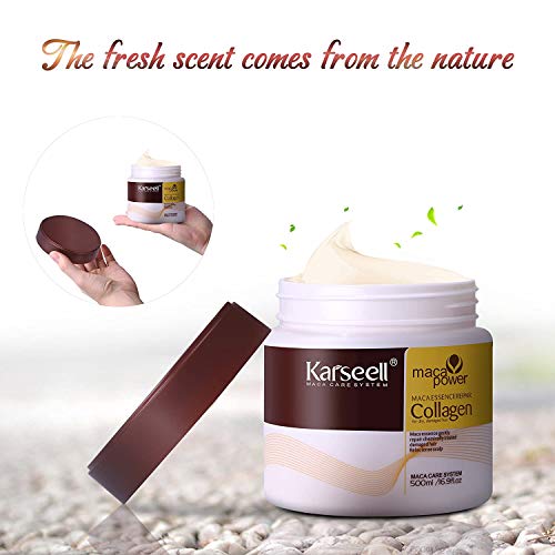 Karseell Hair Mask Collagen Treatment Natural Argan Oil Coconut conditioner for Dry Damaged Hair 16.9 oz 500ml