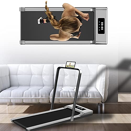 Treadmill Walking Machine, Portable Indoor Running Electric Machine, 1KM/h-12KM/h Adjustable Speed Workout Treadmill, LCD Screen ,Ultra Thin and Silent, Intended for Home/Office Running Machine