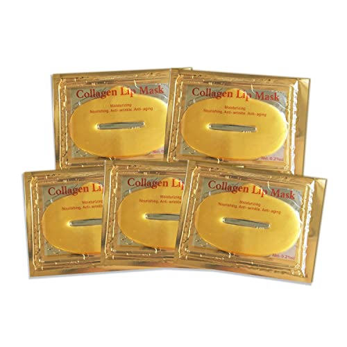 24K Gold Bio Collagen Crystal Face Mask + Eye Mask + Lip Mask, Anti ageing Skin Care (5pairs/set)