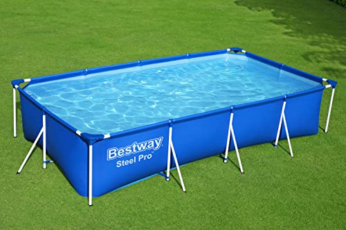 Bestway 56405 Steel Pro Family Pool - Steel Frame Swimming Pool - Blue, 400 x 211 x 81 cm