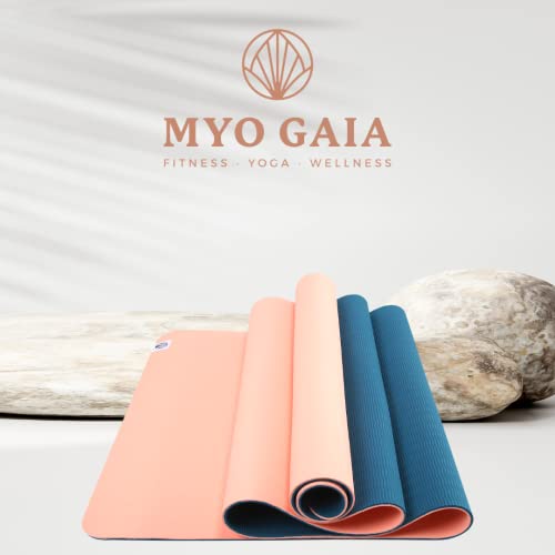 MYO GAIA TPE Yoga Mat for Women and Men, Exercise Mat for Home, Yoga, Pilates and Gym, Carry Strap Included, Eco Friendly Non-Slip Mat, 183x61x0.6cm