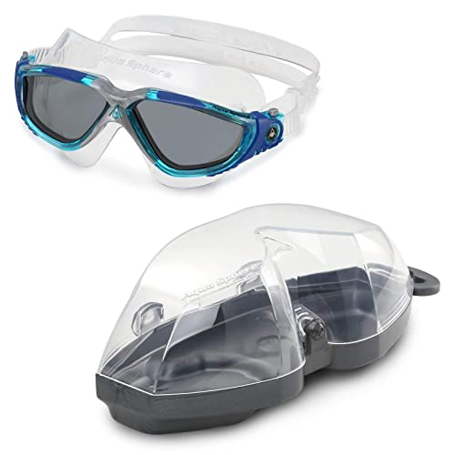 Aquasphere Vista Swimming Mask/Goggles Turquoise & Blue - Dark Lens