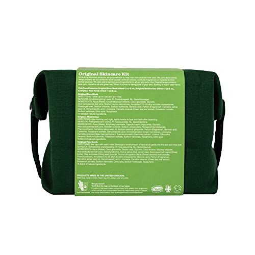 Bulldog Skincare - Skincare Kit For Men, Green Washbag