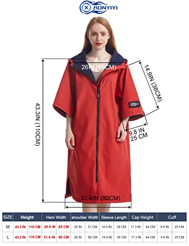 AONYIYI Changing Robe Adult Swimming Robe Waterproof Windproof Keep Warm Swim Towels