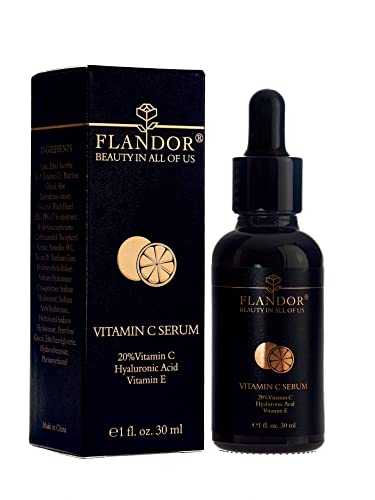 20% Vitamin C Face Serum With Hyaluronic Acid and Vitamin E, Anti-Ageing Serum (30ml) - Flandor Beauty in All of Us