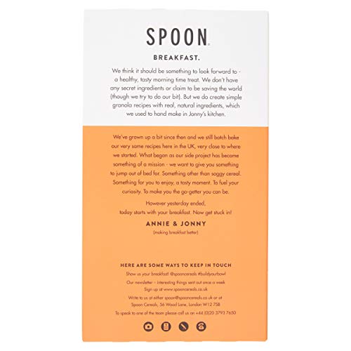 Spoon Cereal Healthy Cinnamon and Pecan Granola - All Natural, No Refined Sugar, High Fibre, Gluten Free, Plant Based Breakfast Cereal, 5 x 400 g