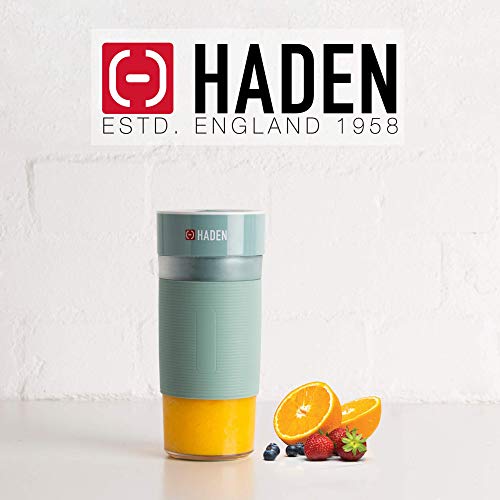 Haden Portable Blender – Electric Portable Smoothie & Shake Blender with Protective Sleeve 80W, 300ml, Sage