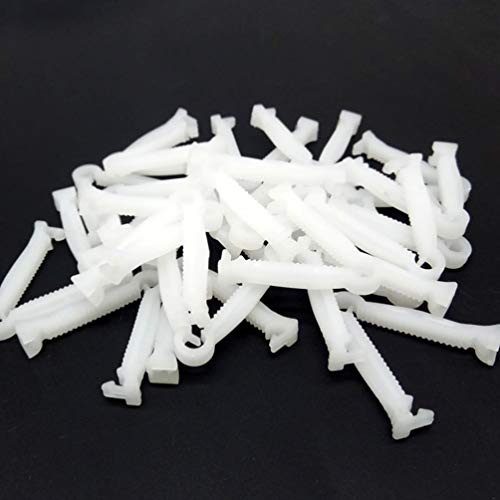 VILLCASE 100Pcs Disposable Umbilical Cord Clamps Cutting Umbilical Clamp Animal Reproduction Tools (Umbilical Cord Clip for Piglet, White)