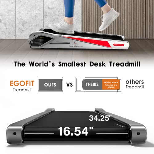 Space Saving Walking Treadmill Egofit Walker Pro M1-5KMH, Installation Free with LCD Display, Remote Control&APP Control