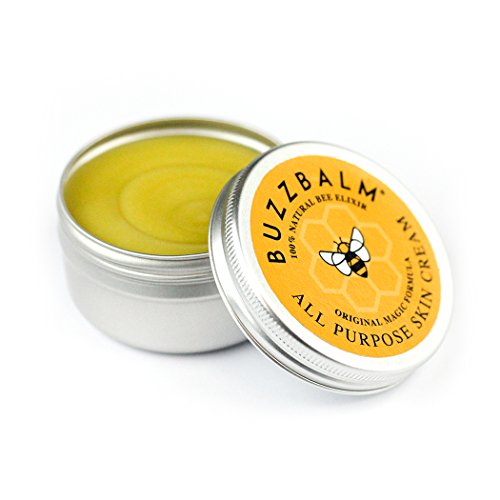 BuzzBalm Natural Dry Skin Moisturiser - Manuka Honey Cream Bee Propolis Beeswax Our Unique Melixir a Simple Moisturiser for Very Dry Skin on Body Heels and Elbows (50g)