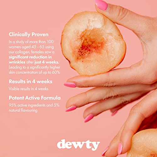 Dewty Daily Collagen Drink - Premium Hydrolysed Collagen Blend - Formulated with Hyaluronic Acid, Biotin & Retinol, Clinically Proven Results for Skin, Hair & Nails (28-Day)