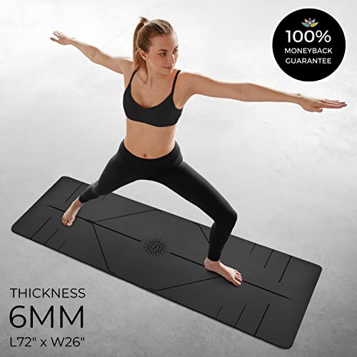 Plyopic Ultra-Grip Pro Yoga Mat – EXTREME Non-Slip Performance. Comfortable and Sweat Resistant. Alignment Line. Long, Wide, Thick. For Yoga, Pilates, Exercise, Workout, Bikram and Hot Yoga