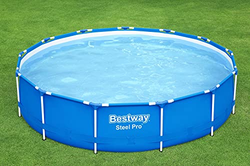 Bestway Steel Pro 13’ Pool, Above Ground Swimming Pool Set, Includes Filter Pump, Kids and Adults Round Garden Pool, Blue