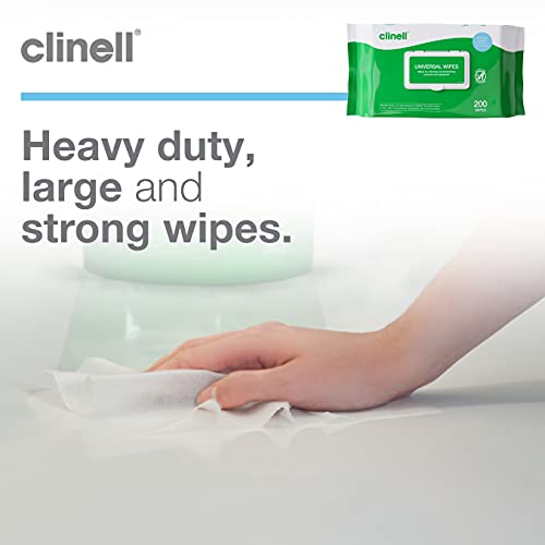 Clinell Universal Cleaning and Disinfectant Wipes for Surfaces (BCW200) - The Original Pack of 400 Regular Wipes - Multi Purpose Wipes, Kills 99.99% of Germs, Effective from 10 Seconds