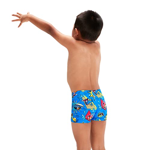 Speedo Boy's Learn To Swim Illover I Aquashort, Bondi/Canary/Cherry Pink, 4 Years