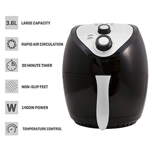 Daewoo Manual Air Fryer, Healthy Living With Less Oil To Bake, Roast And Grill, Pre-Set Guide, 80-200°C Temperature, 30 Minutes Timer, Stylish Design, Saves You Time In The Kitchen, 3.6 Litres