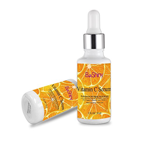 BeShiny Vitamin C Serum for face WITH HYALURONIC ACID + JOJOBA OIL +VIT E - Anti Aging Brightening Face Serum for Pure Skin Glow - Reduce Wrinkles & Dark Spots