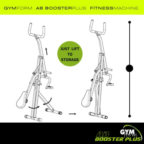 GYMFORM AB BOOSTER Workout Machine for Abs Arms Legs Back and Glutes Train Cardio Exercise at Home