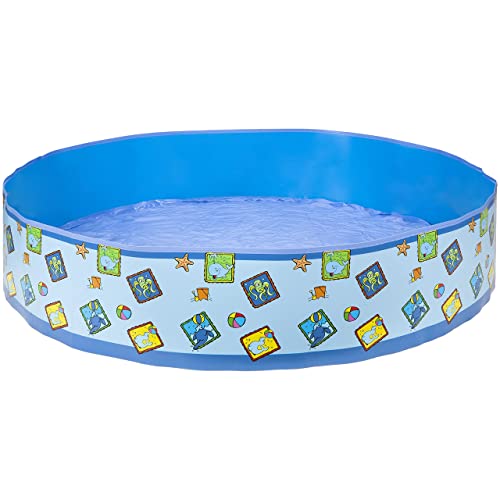 VFM - Kids Swimming Pool, Paddling Pool, Rigid Family Pool, No Inflation, Dog Paddling Pool, Small Kids Pool, 4ft, Summer Toys, Garden Children's Pool