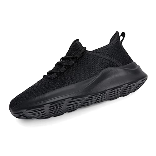 Linenghs Trainers for Women Running Shoes Ladies Trainers Lightweight Slip on Trainers Women Sport Gym Trainers Black UK 6