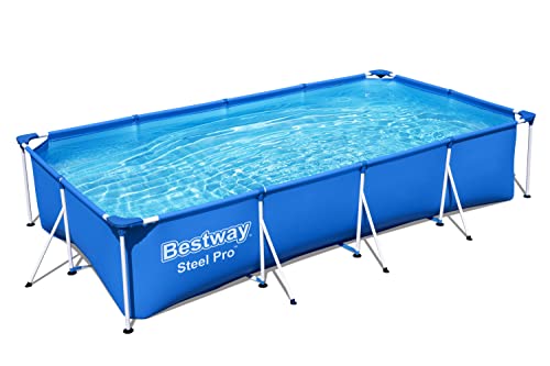 Bestway 56405 Steel Pro Family Pool - Steel Frame Swimming Pool - Blue, 400 x 211 x 81 cm