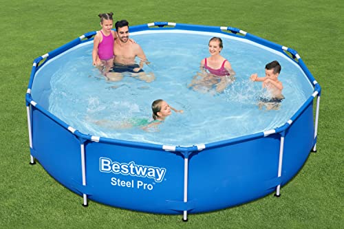 Bestway 56677 Steel Pro Framepool ohne Pumpe, rund, Ø305 x 76 cm Pool, Blue