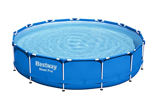 Bestway Steel Pro 13’ Pool, Above Ground Swimming Pool Set, Includes Filter Pump, Kids and Adults Round Garden Pool, Blue