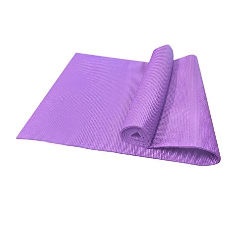 Non Slip Yoga Mat Gym Fitness Exercise Eco Friendly Foam Anti Slip Pilates Physio Mats for Home Gym Fitness Gymnastics Stretching Workout (1 x Purple - 6mm Yoga Mat with Carry Case)