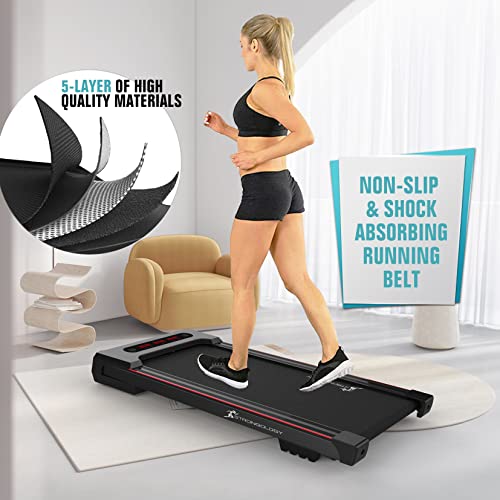 Homeology STRONGOLOGY MOTIONIC Treadmill Home & Office 560W Adjustable Speed Ultra-Flat Ultra-Quiet with Bluetooth, LED Display & Remote Control - Fully Assembled