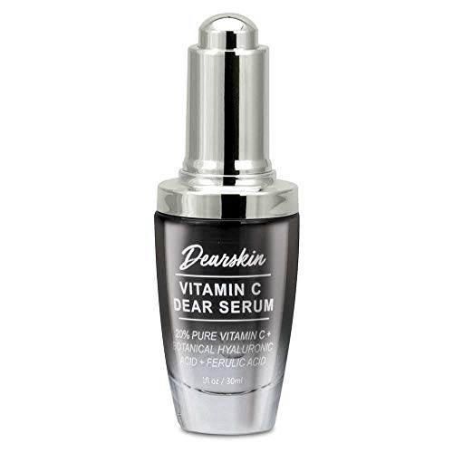 Vitamin C Serum 20% PURE L-ASCORBIC ACID, Ferulic Acid, Hyaluronic Acid Botanic, Vitamin E Organic Cruelty Free for face and neck best antioxidant, Treatment for Wrinkles, Men and Women