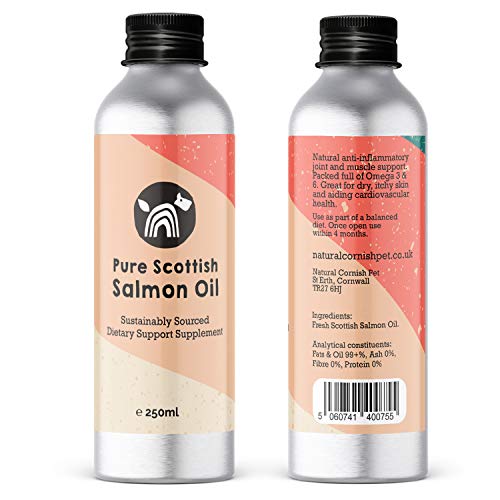 NCP Premium Scottish Salmon Oil | 100% Pure & Natural Pet Supplement for Dogs & Cats | Contains Healthy Omega-3 Fatty Acids to Improves Join Mobility & Strengthen Pet Immune Systems