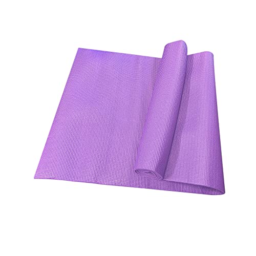 Non Slip Yoga Mat Gym Fitness Exercise Eco Friendly Foam Anti Slip Pilates Physio Mats for Home Gym Fitness Gymnastics Stretching Workout (1 x Purple - 6mm Yoga Mat with Carry Case)