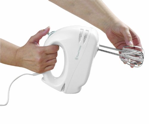 Russell Hobbs Food Collection Hand Mixer with 6 Speed 14451, 125 W - White