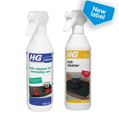 HG Hob Cleaner for Everyday Use, Induction Stove, Metal Ring, Glass & Ceramic Safe, Freshly Scented - 500ml Spray (109050106)