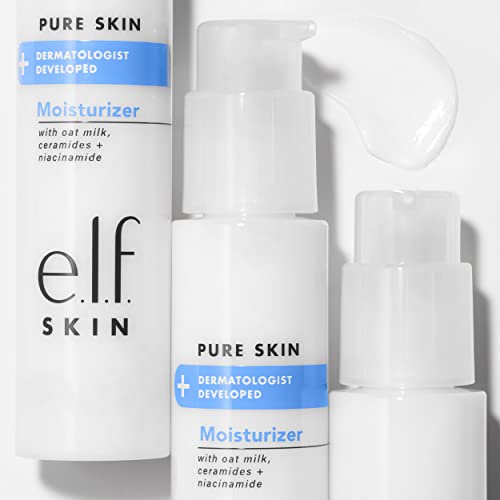 e.l.f. Pure Skin Moisturizer, Creamy & Weightless Daily Moisturizer, Helps Protect The Skin's Barrier & Replenish Natural Moisture, 6 Oz, Clear