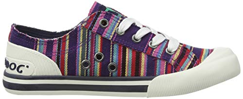 Rocket Dog Women's Jazzin Walking Shoe, Aloe Stripe Purple, 6 UK